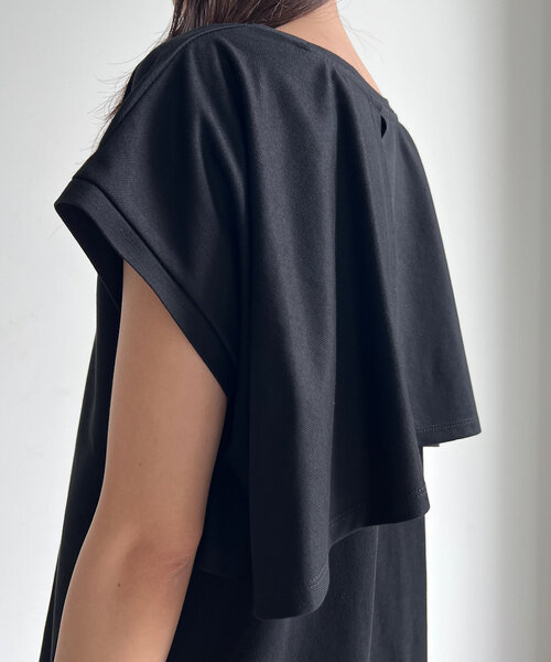 Chez toi(シェトワ)の「BACKフリルノースリプルオーバー(Tシャツ/カットソー・レディース・ネイビー/オフホワイト/カーキ/ブラック・FREE)」の18枚目の写真