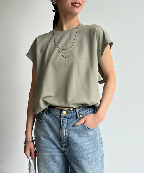 Chez toi(シェトワ)の「BACKフリルノースリプルオーバー(Tシャツ/カットソー・レディース・ネイビー/オフホワイト/カーキ/ブラック・FREE)」の13枚目の写真