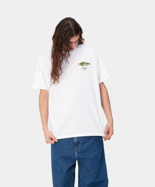 Carhartt WIP(カーハートダブリューアイピー)の「Carhartt WIP S/S Fish T-Shirt(カーハートワークインプログレス S/S フィッシュ Tシャツ)(Tシャツ/カットソー・メンズ・ブラック/ブルー系/ホワイト/グリーン系・SMALL/MEDIUM/LARGE/X-LARGE)」の7枚目の写真