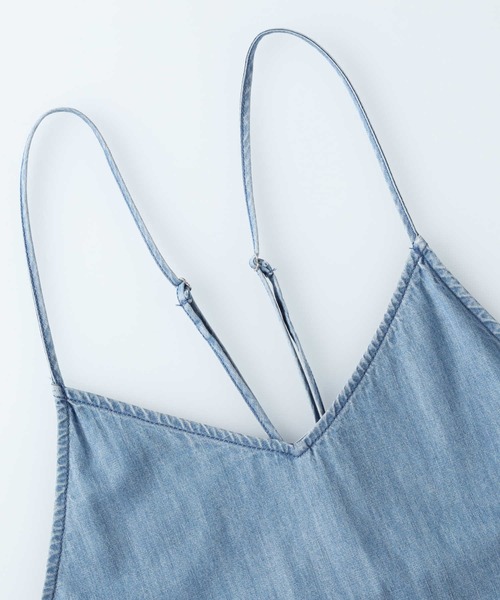 BACK NUMBER（バックナンバー）の「【BACK NUMBER】切替デザインデニムキャミワンピース（シャツワンピース・レディース・ライトインディゴブルー・L/XL/M）」の8枚目の写真