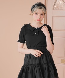 DearMyLoveRose | フリル襟ポロトップス(Tシャツ/カットソー)