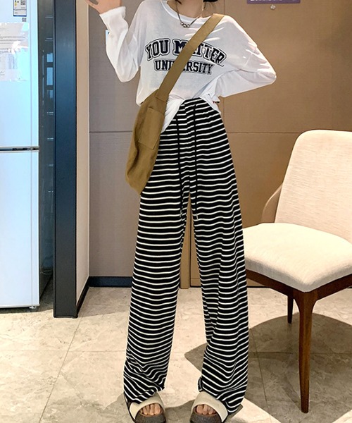 Amulet(アミュレット)の「リラクシーボーダーパンツ(その他パンツ・レディース・ブラック・L/M)」の16枚目の写真