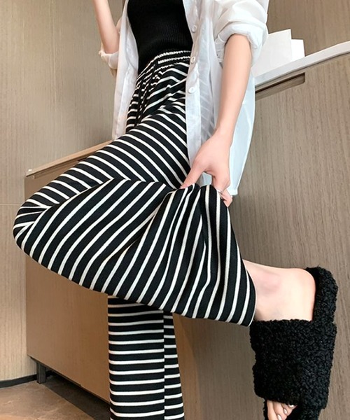 Amulet(アミュレット)の「リラクシーボーダーパンツ(その他パンツ・レディース・ブラック・L/M)」の10枚目の写真