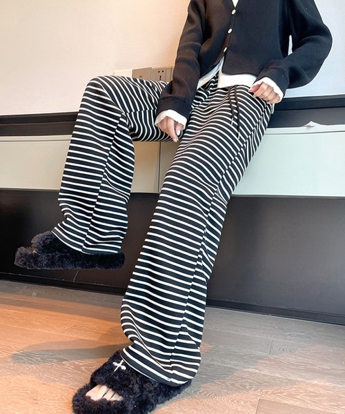 Amulet(アミュレット)の「リラクシーボーダーパンツ(その他パンツ・レディース・ブラック・L/M)」の13枚目の写真