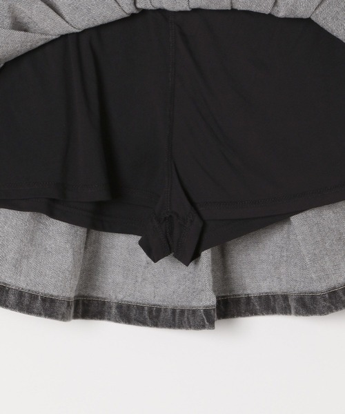 Heather（ヘザー）の「ベルト付きプリーツデニムミニスカート  127406（デニムスカート・レディース・ブルー/グレー・S/M）」の10枚目の写真