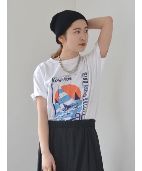 Ungrid（アングリッド）の「ヴィンテージヨットモチーフTee（Tシャツ/カットソー・レディース・ライトグレー/オフホワイト・FREE）」の3枚目の写真