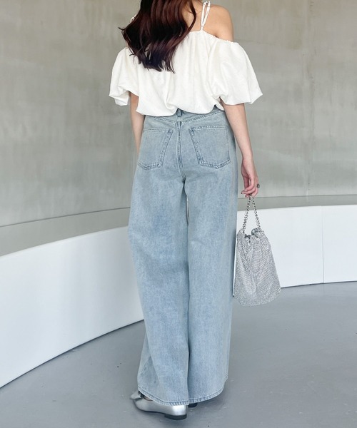 Heather（ヘザー）の「オフショルバルーンブラウス（半袖）　127440（シャツ/ブラウス・レディース・オフホワイト/ブラック/ピンク・FREE）」の6枚目の写真