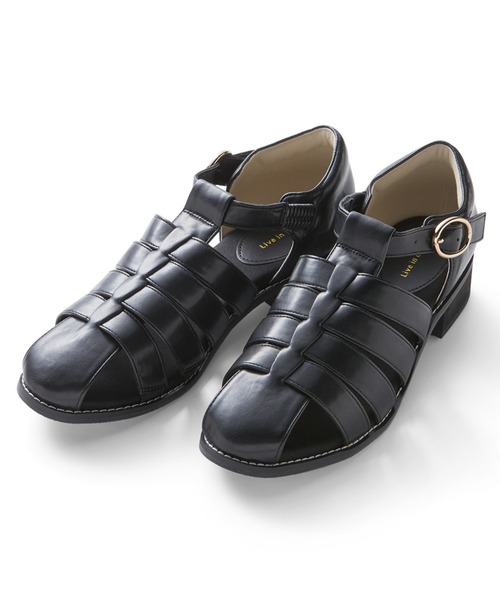 Live in comfort(リブインコンフォート)の「リブ イン コンフォート 甲をすっぽり覆って歩きやすい 大人グルカサンダル(サンダル・レディース・アイボリー/ブラック・6/5/4/3/2/1)」の9枚目の写真