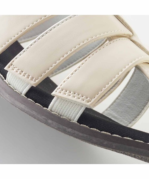 Live in comfort(リブインコンフォート)の「リブ イン コンフォート 甲をすっぽり覆って歩きやすい 大人グルカサンダル(サンダル・レディース・アイボリー/ブラック・6/5/4/3/2/1)」の11枚目の写真