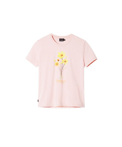 Desigual(デシグアル)の「花柄の半袖Tシャツ(シャツ/ブラウス・レディース・レッド・M/L/XS/XL/S)」の3枚目の写真