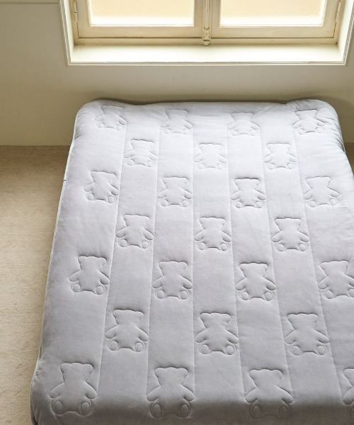 ジェラートピケ ベアキルト敷きパッド シングル ベッドシーツ