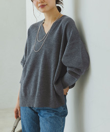 Noble | ファインメリノウールVネックニット(ニット/セーター)