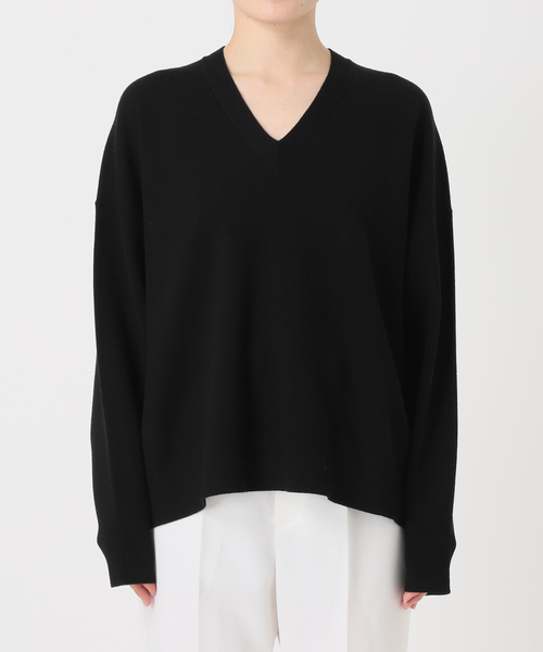 Noble（ノーブル）の「ファインメリノウールVネックニット（ニット/セーター・レディース・ブラック/ピンク系その他/グレー/レッド・FREE）」の11枚目の写真