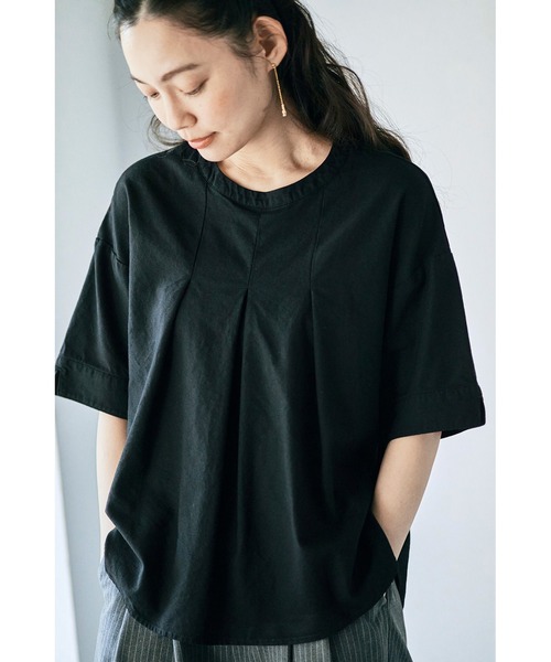 and myera（アンド マイラ）の「ａｎｄ　ｍｙｅｒａ　布はくのＴトップス（シャツ/ブラウス・レディース・ブラック/ホワイト/カーキ・MEDIUM/LARGE/X-LARGE/SMALL）」の2枚目の写真