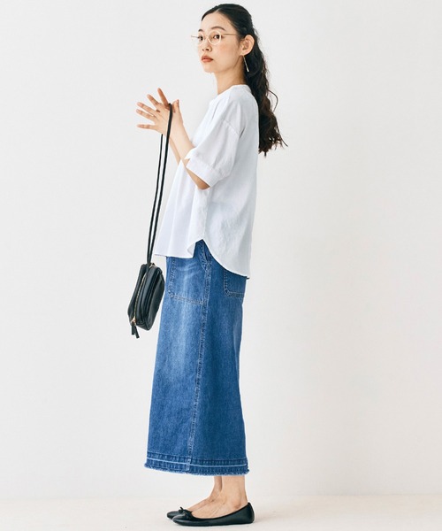 and myera（アンド マイラ）の「ａｎｄ　ｍｙｅｒａ　布はくのＴトップス（シャツ/ブラウス・レディース・ブラック/ホワイト/カーキ・MEDIUM/LARGE/X-LARGE/SMALL）」の17枚目の写真