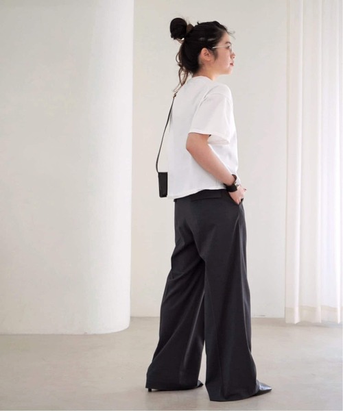 AP STUDIO（エーピーストゥディオ）の「追加3 ニットクロップドティー（ニット/セーター・レディース・ブラック/ホワイト/ネイビー・FREE）」の14枚目の写真