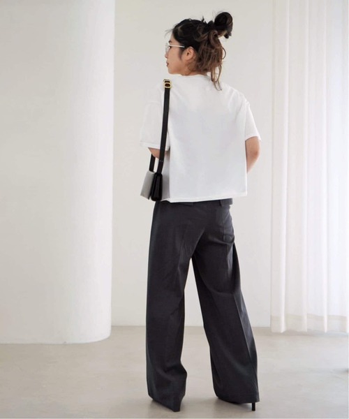 AP STUDIO（エーピーストゥディオ）の「追加3 ニットクロップドティー（ニット/セーター・レディース・ブラック/ホワイト/ネイビー・FREE）」の15枚目の写真