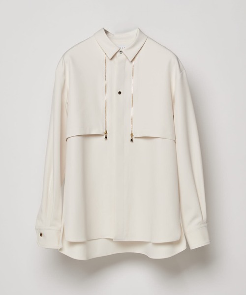 CULLNI(クルニ)の「【CULLNI / クル二】exclusive ZIPデザインシャツ(シャツ/ブラウス・メンズ・バーガンディー/ブラック/キナリ・2/1)」の2枚目の写真