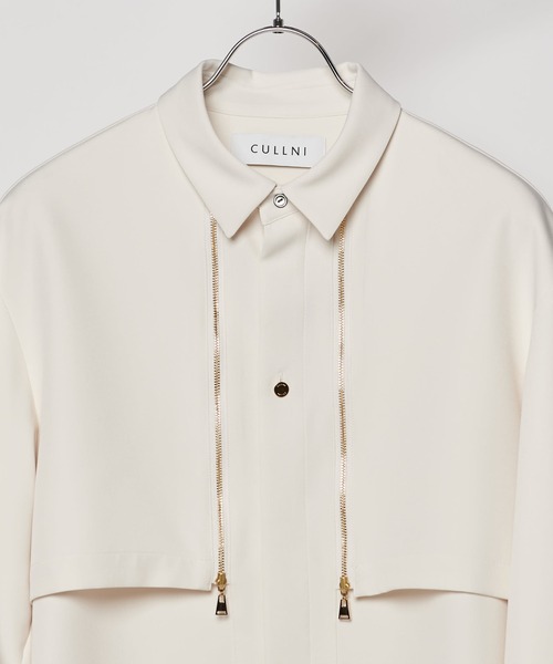 CULLNI(クルニ)の「【CULLNI / クル二】exclusive ZIPデザインシャツ(シャツ/ブラウス・メンズ・バーガンディー/ブラック/キナリ・2/1)」の10枚目の写真