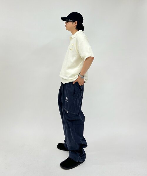 WHO'S WHO gallery（フーズフーギャラリー）の「スターポロシャツ（ポロシャツ・レディース・ネイビー/ブラック/ホワイト・FREE）」の7枚目の写真