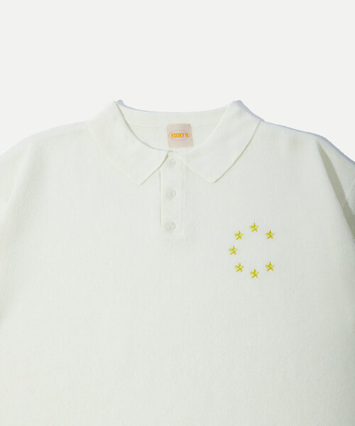 WHO'S WHO gallery（フーズフーギャラリー）の「スターポロシャツ（ポロシャツ・レディース・ネイビー/ブラック/ホワイト・FREE）」の9枚目の写真
