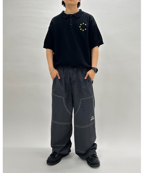 WHO'S WHO gallery（フーズフーギャラリー）の「スターポロシャツ（ポロシャツ・レディース・ネイビー/ブラック/ホワイト・FREE）」の16枚目の写真