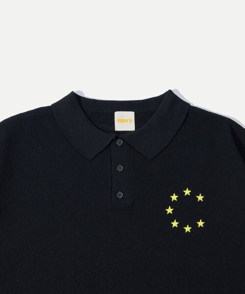WHO'S WHO gallery（フーズフーギャラリー）の「スターポロシャツ（ポロシャツ・レディース・ネイビー/ブラック/ホワイト・FREE）」の18枚目の写真