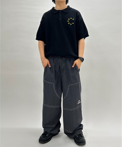 WHO'S WHO gallery（フーズフーギャラリー）の「スターポロシャツ（ポロシャツ・レディース・ネイビー/ブラック/ホワイト・FREE）」の13枚目の写真