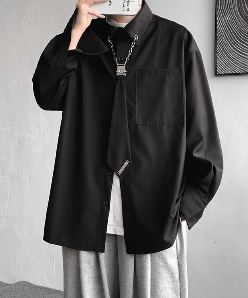 CREARE -LINO-(クレアーレリノ)の「ネクタイ付きシャツ(シャツ/ブラウス・メンズ・ホワイト/ブラック・MEDIUM)」の19枚目の写真