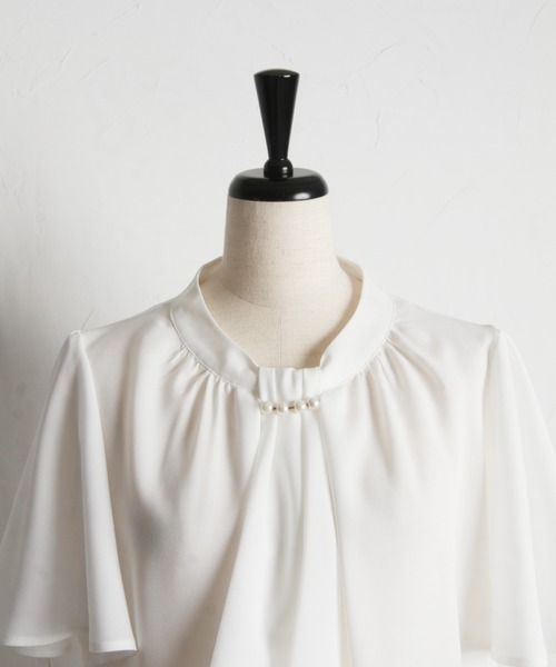 tocco closet（トッコ　クローゼット）の「【ZOZO限定】パールパーツボウタイブラウス（シャツ/ブラウス・レディース・ブラック/オフホワイト/グレー・M）」の13枚目の写真