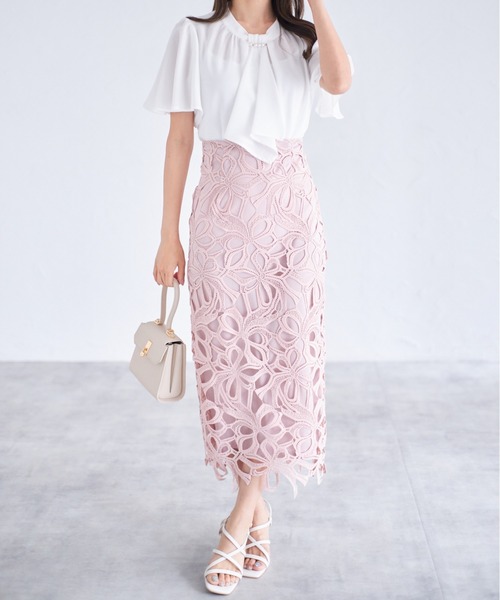 tocco closet（トッコ　クローゼット）の「【ZOZO限定】パールパーツボウタイブラウス（シャツ/ブラウス・レディース・ブラック/オフホワイト/グレー・M）」の11枚目の写真