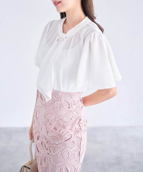 tocco closet（トッコ　クローゼット）の「【ZOZO限定】パールパーツボウタイブラウス（シャツ/ブラウス・レディース・ブラック/オフホワイト/グレー・M）」の10枚目の写真