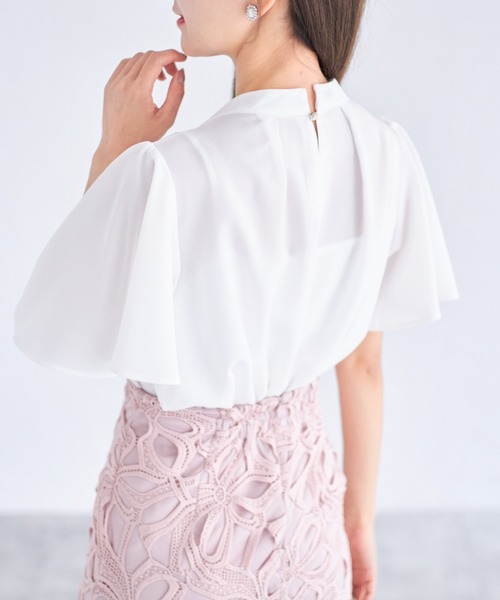 tocco closet（トッコ　クローゼット）の「【ZOZO限定】パールパーツボウタイブラウス（シャツ/ブラウス・レディース・ブラック/オフホワイト/グレー・M）」の6枚目の写真