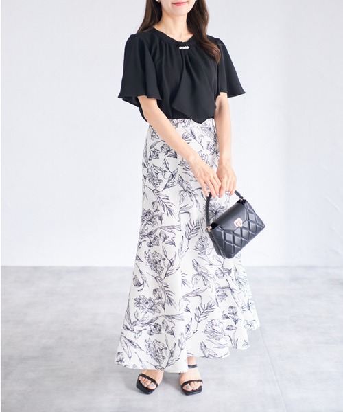 tocco closet（トッコ　クローゼット）の「【ZOZO限定】パールパーツボウタイブラウス（シャツ/ブラウス・レディース・ブラック/オフホワイト/グレー・M）」の4枚目の写真