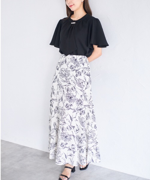 tocco closet（トッコ　クローゼット）の「【ZOZO限定】パールパーツボウタイブラウス（シャツ/ブラウス・レディース・ブラック/オフホワイト/グレー・M）」の5枚目の写真