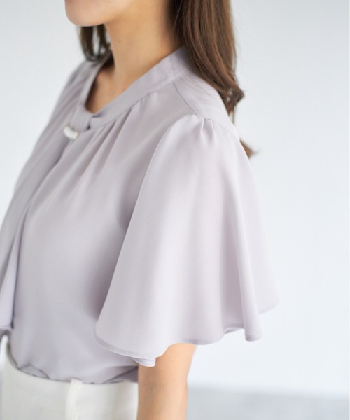 tocco closet（トッコ　クローゼット）の「【ZOZO限定】パールパーツボウタイブラウス（シャツ/ブラウス・レディース・ブラック/オフホワイト/グレー・M）」の22枚目の写真