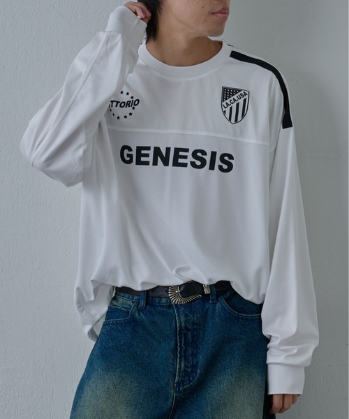 COLONY 2139（コロニートゥーワンスリーナイン）の「ゲームシャツ長袖クルー（Tシャツ/カットソー・メンズ・ブラック/ホワイト・MEDIUM/LARGE）」の2枚目の写真