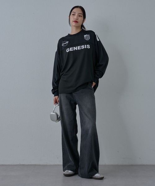 COLONY 2139（コロニートゥーワンスリーナイン）の「ゲームシャツ長袖クルー（Tシャツ/カットソー・メンズ・ブラック/ホワイト・MEDIUM/LARGE）」の3枚目の写真