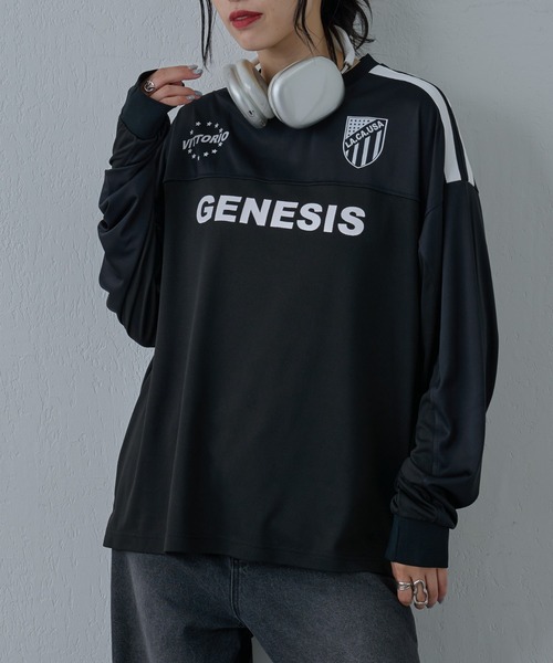 COLONY 2139（コロニートゥーワンスリーナイン）の「ゲームシャツ長袖クルー（Tシャツ/カットソー・メンズ・ブラック/ホワイト・MEDIUM/LARGE）」の12枚目の写真