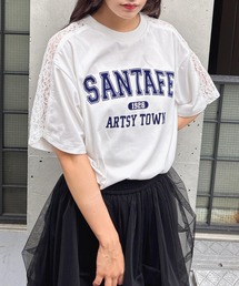 INGNI | 袖レースドッキングカレッジロゴTシャツ(Tシャツ/カットソー)
