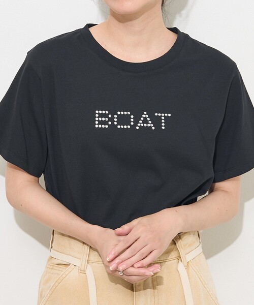 ノーシークレッツ（NO SECRETS）レディース 半袖Tシャツ 無地 カーキ系 　ラインストーンロゴ （サイズ/40）*no1008 ノーシークレッツ（NO SECRETS）レディース 半袖Tシャツ 無地