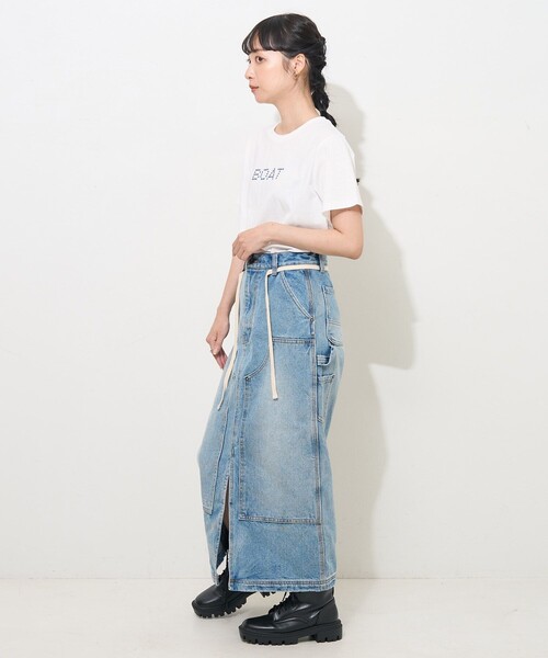 FREAK'S STORE（フリークスストア）の「NAUTICA/ノーティカ ラインストーンTシャツ（Tシャツ/カットソー・レディース・ホワイト/ブラック/ナチュラル・ONE SIZE）」の9枚目の写真