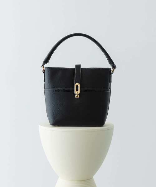 RODE SKO（ロデスコ）の「ワンハンドルステッチバケツバッグ（ハンドバッグ・レディース・ブラック/オレンジ/ベージュ系その他・ONE）」の2枚目の写真