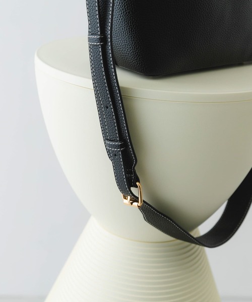 RODE SKO（ロデスコ）の「ワンハンドルステッチバケツバッグ（ハンドバッグ・レディース・ブラック/オレンジ/ベージュ系その他・ONE）」の4枚目の写真