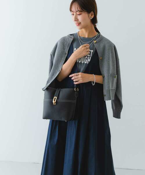 RODE SKO（ロデスコ）の「ワンハンドルステッチバケツバッグ（ハンドバッグ・レディース・ブラック/オレンジ/ベージュ系その他・ONE）」の9枚目の写真