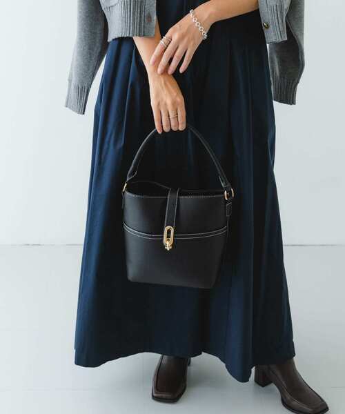 RODE SKO（ロデスコ）の「ワンハンドルステッチバケツバッグ（ハンドバッグ・レディース・ブラック/オレンジ/ベージュ系その他・ONE）」の11枚目の写真