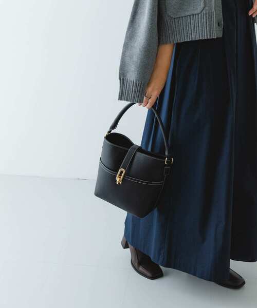 RODE SKO（ロデスコ）の「ワンハンドルステッチバケツバッグ（ハンドバッグ・レディース・ブラック/オレンジ/ベージュ系その他・ONE）」の12枚目の写真