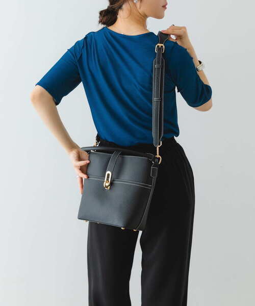 RODE SKO（ロデスコ）の「ワンハンドルステッチバケツバッグ（ハンドバッグ・レディース・ブラック/オレンジ/ベージュ系その他・ONE）」の20枚目の写真