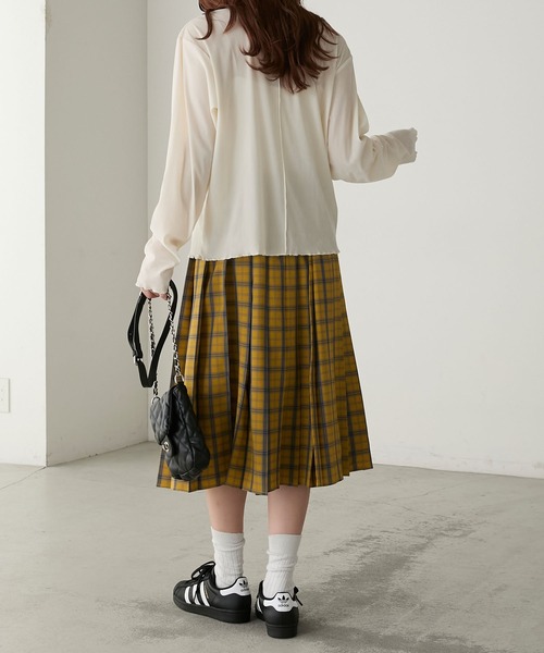 BONLECILL(ボンルシール)の「ベロアチュールメローインナー/プルオーバー(Tシャツ/カットソー・レディース・アイボリー/モカ/ブラック/ピンク/ライトグレー/カーキ/ネイビー/チャコールグレー・FREE)」の14枚目の写真