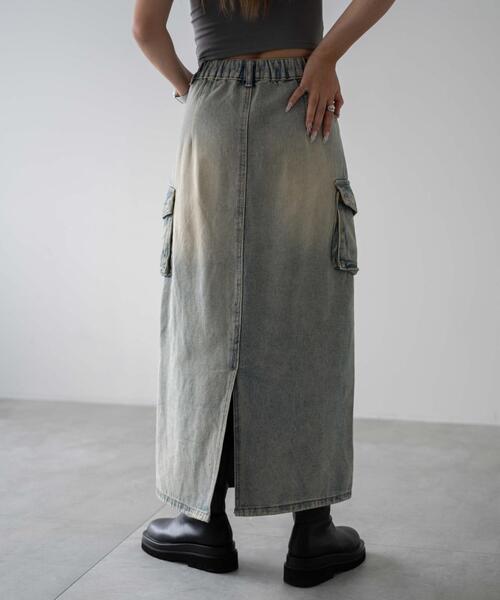 dispark（ディスパーク）の「DISPARK/カーゴデニムスカート（デニムスカート・レディース・ライトインディゴブルー/インディゴブルー・FREE）」の9枚目の写真